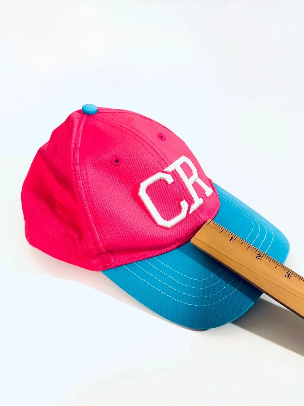 5/$15💥 Costa Rica Pink & Teal Baseball Cap Color Block Hat 🧢